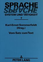 ISBN 9783631447086: Vom Satz zum Text