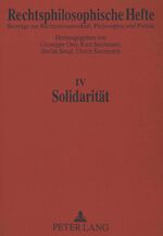 ISBN 9783631489918: Solidarität