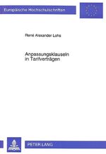 ISBN 9783631500668: Anpassungsklauseln in Tarifverträgen