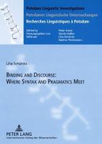 ISBN 9783631579251: Binding and Discourse: Where Syntax and Pragmatics Meet