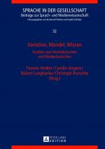 ISBN 9783631633960: Variation, Wandel, Wissen – Studien zum Hochdeutschen und Niederdeutschen