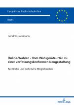 ISBN 9783631925232: Online-Wahlen - Vom Wahlgeräteurteil zu einer verfassungskonformen Neugestaltung