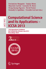 ISBN 9783642396427: Computational Science and Its Applications -- ICCSA 2013 - 13th International Conference, Ho Chi Minh City, Vietnam, July 24-27, 2013, Proceedings, Part II