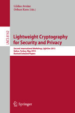 ISBN 9783642403910: Lightweight Cryptography for Security and Privacy