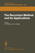 ISBN 9783642824463: The Recursion Method and Its Applications – Proceedings of the Conference, Imperial College, London, England September 13–14, 1984