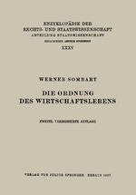 ISBN 9783642888663: Die Ordnung des Wirtschaftslebens