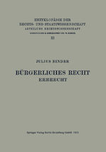 ISBN 9783642937996: Bürgerliches Recht Erbrecht