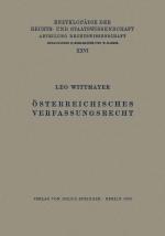 ISBN 9783642981326: Österreichisches Verfassungsrecht