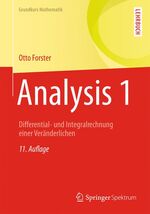 ISBN 9783658003166: Analysis 1., Differential- und Integralrechnung einer Veränderlichen. Lehrbuch; Grundkurs Mathematik