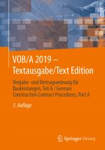 ISBN 9783658296216: VOB/A 2019 - Textausgabe/Text Edition - Vergabe- und Vertragsordnung für Bauleistungen, Teil A / German Construction Contract Procedures, Part A