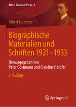 ISBN 9783658378875: Biographische Materialien und Schriften 1921-1933 – Herausgegeben von Peter Gostmann und Claudius Härpfer