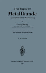 ISBN 9783662119198: Grundlagen der Metallkunde in anschaulicher Darstellung