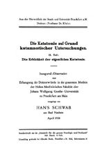 ISBN 9783662314210: Die Katatonie auf Grund katamnestischer Untersuchungen – II. Teil: Die Erblichkeit der eigentlichen Katatonie