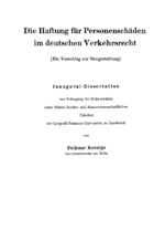 ISBN 9783662314258: Die Haftung für Personenschäden im deutschen Verkehrsrecht - Ein Vorschlag zur Neugestaltung