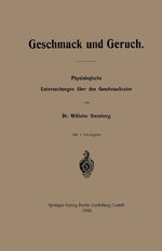 ISBN 9783662321317: Geschmack und Geruch – Physiologische Untersuchungen über den Geschmackssinn