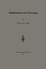 ISBN 9783662322031: Erdsalzarmut und Entartung