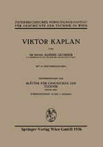 ISBN 9783662407134: Viktor Kaplan