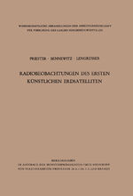 ISBN 9783663028734: Radiobeobachtungen des ersten künstlichen Erdsatelliten.