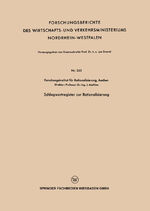 ISBN 9783663041177: Schlagwortregister zur Rationalisierung