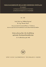 ISBN 9783663064756: Untersuchung über die Ausbildung optimaler Rundspantbootsformen