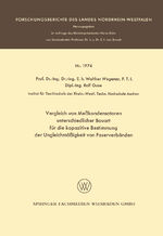 ISBN 9783663066026: Vergleich von Meßkondensatoren unterschiedlicher Bauart für die kapazitive Bestimmung der Ungleichmäßigkeit von Faserverbänden