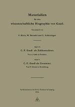 ISBN 9783663156277: Materialien für eine wissenschaftliche Biographie von Gauß