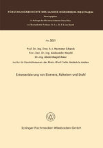 ISBN 9783663200277: Entarsenisierung von Eisenerz, Roheisen und Stahl