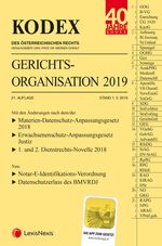 ISBN 9783700772293: KODEX Gerichtsorganisation 2019