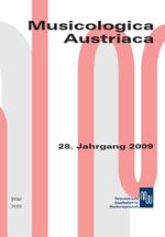 ISBN 9783706906173: Musicologica Austriaca. Jahresschrift der Österreichischen Gesellschaft... / Musik und Identität – Beiträge zur Musikgeschichte Zentraleuropas