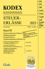 ISBN 9783707346633: KODEX Steuer-Erlässe 2023, Band III