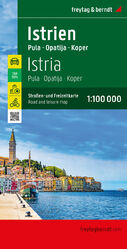 ISBN 9783707923230: Istrien, Straßen- und Freizeitkarte 1:100.000, freytag & berndt - Pula - Opatija - Koper, mit Infoguide und Top Tips, Radwege