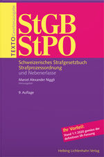 ISBN 9783719043544: Texto StGB/StPO – Schweizerisches Strafgesetzbuch, Strafprozessordnung und Nebenerlasse (Stand 01.07.2020)