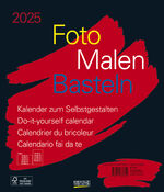 ISBN 9783731877622: Foto-Malen-Basteln Bastelkalender schwarz groß 2025