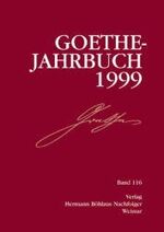 ISBN 9783740011208: Goethe Jahrbuch - Band 116, 1999.