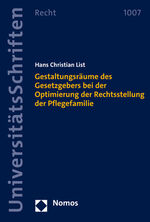 ISBN 9783756002986: Gestaltungsräume des Gesetzgebers bei der Optimierung der Rechtsstellung der Pflegefamilie