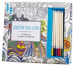 Kreativ-Set Zencolor (Ausmalen für Erwachsene) - Buch mit 40 Seiten zum Heraustrennen und 6 Buntstiften (Buch plus Material)