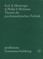 ISBN 9783772806230: Theorie der psychoanalytischen Technik. problemata - Band 52