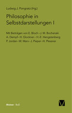 ISBN 9783787303410: Philosophie in Selbstdarstellungen I - Mit Beiträgen von: E. Bloch, J. M. Bochenski, A. Dempf, H. Glockner, H.-E. Hengstenberg, P. Jordan, W. Marx, J. Pieper, H. Plessner