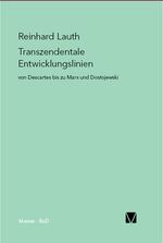 ISBN 9783787309412: Transzendentale Entwicklungslinien von Descartes bis zu Marx und Dostojewski