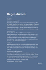 ISBN 9783787314829: Hegel-Studien Band 18