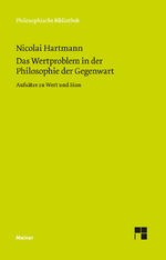 ISBN 9783787344130: Das Wertproblem in der Philosophie der Gegenwart