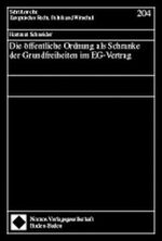 ISBN 9783789053146: Die öffentliche Ordnung als Schranke der Grundfreiheiten im EG-Vertrag