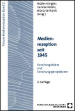 ISBN 9783789059667: Medienrezeption seit 1945 – Forschungsbilanz und Forschungsperspektiven