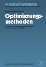 ISBN 9783790803891: Optimierungsmethoden