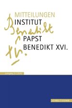 ISBN 9783795424107: Mitteilungen Institut-Papst-Benedikt XVI. - Bd. 3