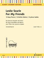 ISBN 9783795716653: For My Friends - 12 leichte Stücke. Sopran-Blockflöte und Klavier.