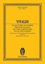 ISBN 9783795766375: Die vier Jahreszeiten – "Der Frühling" E-Dur. op. 8/1. RV 269 / PV 241. Violine, Streicher und Basso continuo. Studienpartitur.