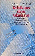 ISBN 9783797306975: Kritik aus dem Glashaus