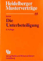 ISBN 9783800540341: Die Unterbeteiligung