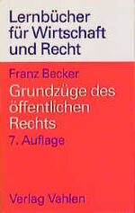 ISBN 9783800625727: Grundzüge des öffentlichen Rechts